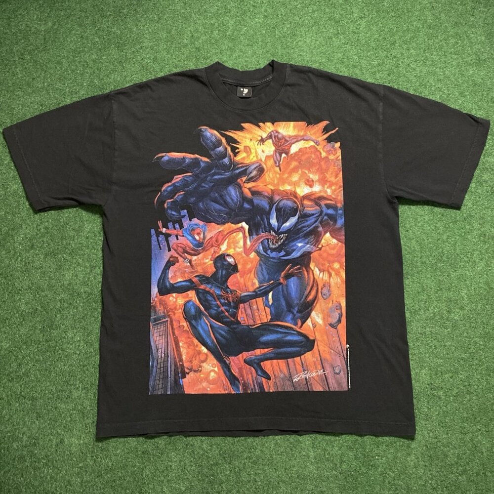 M.A.D. Mask and Disguise Men’s Spiderverse Graphic T-Shirt XLarge Black